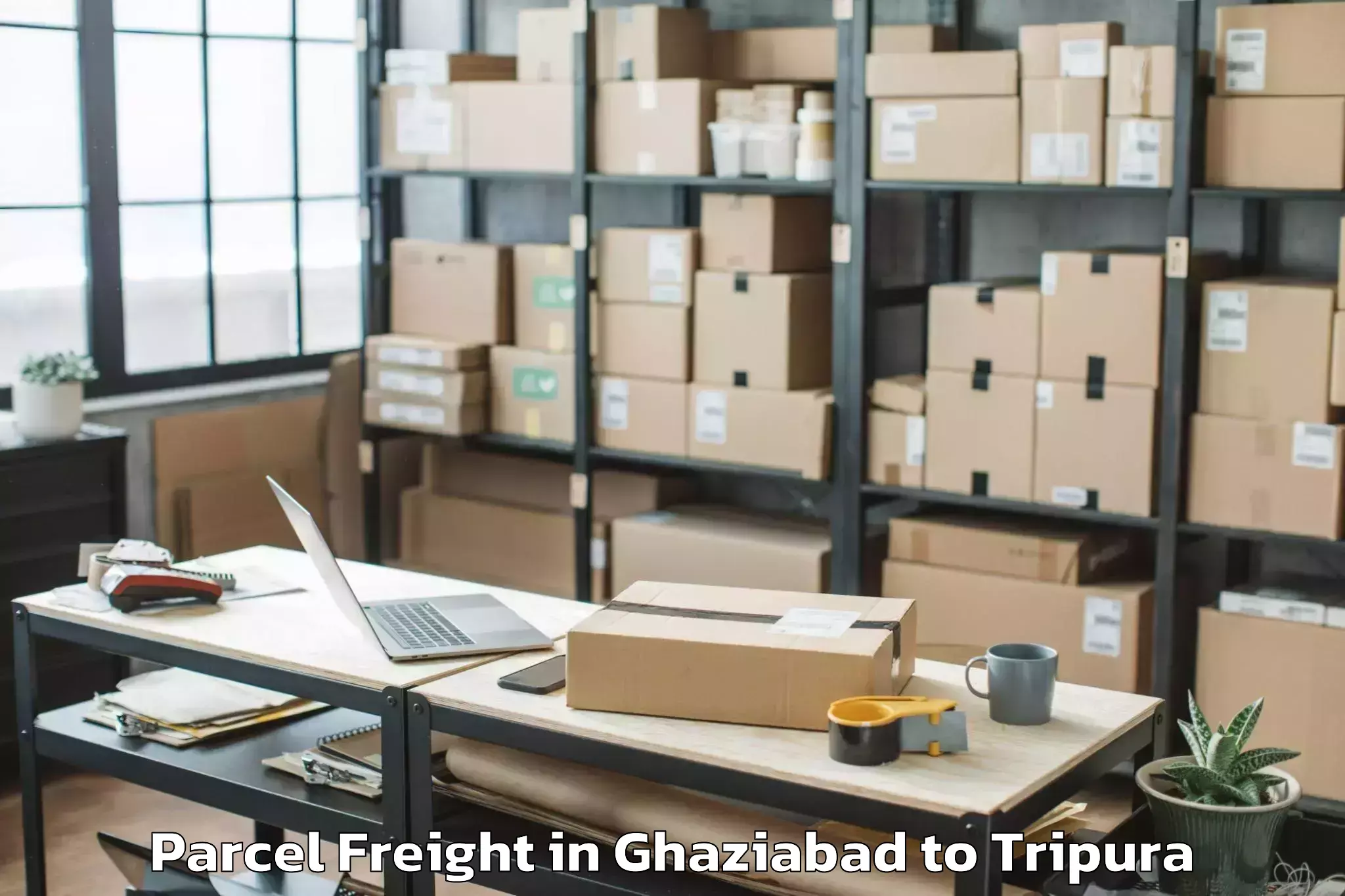 Book Your Ghaziabad to Santirbazar Parcel Freight Today